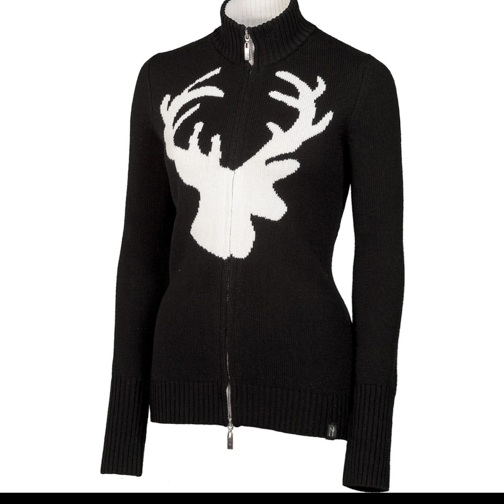 Neve zip cardigan sweater - merino wool blend